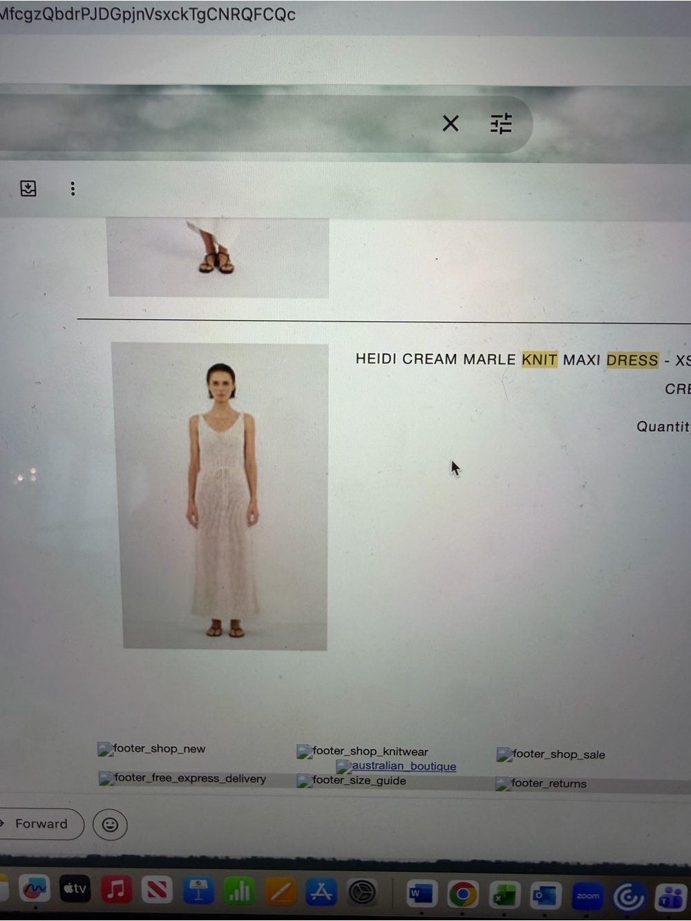 HEIDI Cream Marle Knit Maxi Dress Dissh